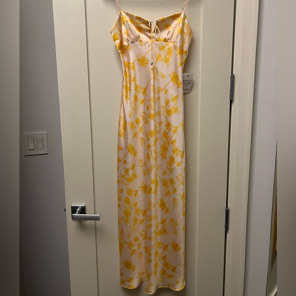 Significant Other Palm Tree Print Midi Dress